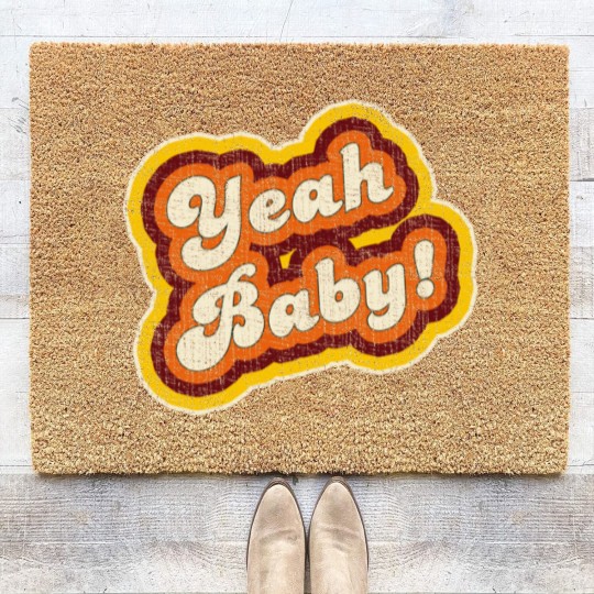 Discover "Yeah Baby!" Vintage 1970s Slang - Yeah Baby - Coir Doormats