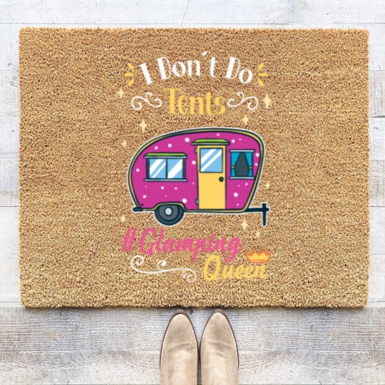 Discover Glamping Queen Camping Grandma Coir Doormats