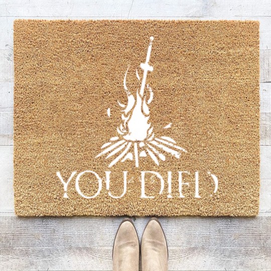 Discover YOU DIED DARK SOULS Coir Doormats