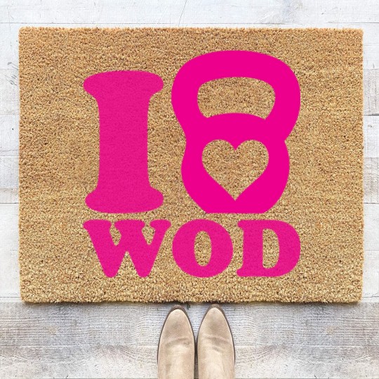 Discover I Love WOD (CrossFit) Coir Doormats