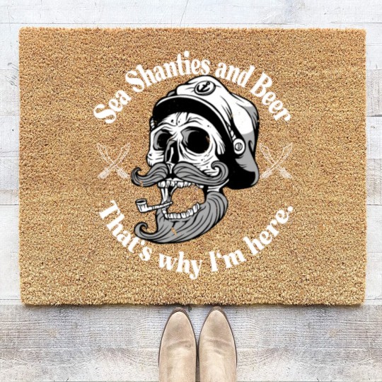 Discover Sea Shanties and Beer Sailors Pirate Coir Doormats Coir Doormats