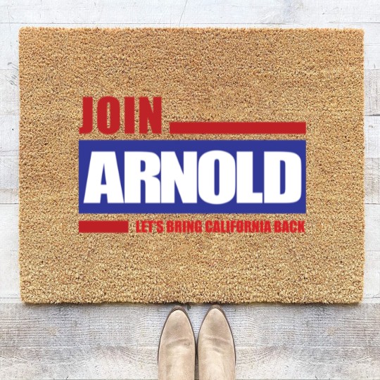Discover Arnold Schzenegger 2003 Campaign Logo Coir Doormats