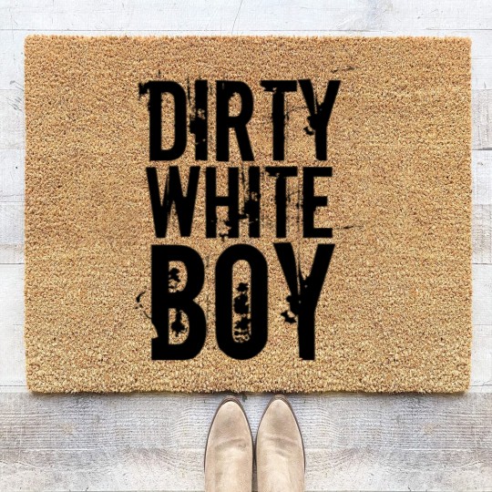 Discover VINTAGE MEN'S , DIRTY WHITE BOY Coir Doormats