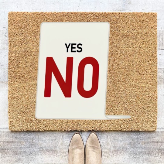 Discover Yes, NO - Casino - Coir Doormats