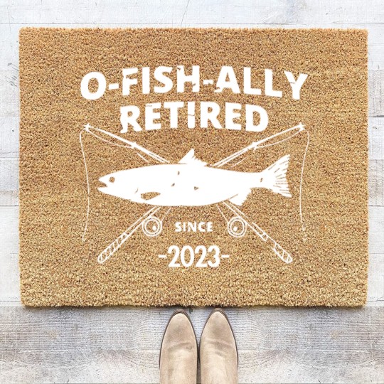 Discover O-Fish-Ally Retired Since 2023,Fishing Retirement 2023 Coir Doormats