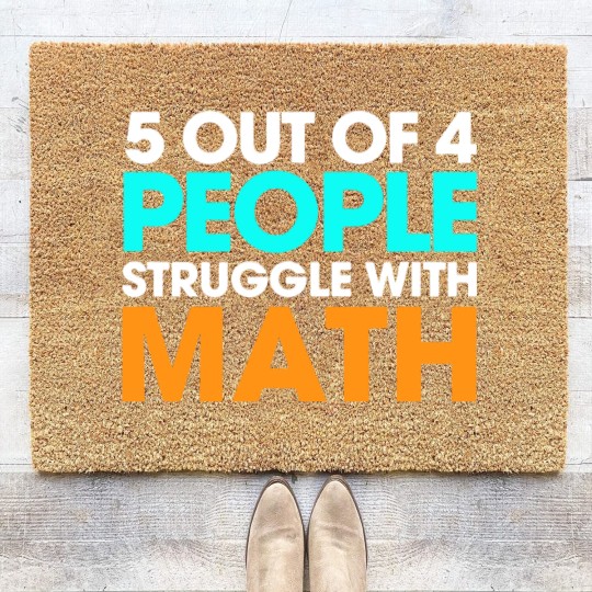 Discover 5 Out Of 4 People Struggle With Math Coir Doormats
