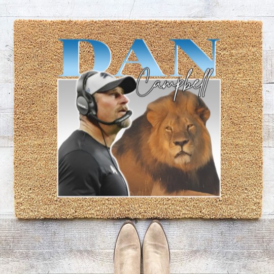 Discover Dan Campbell Coir Doormats, Football Coir Doormats, Classic 90s Graphic Coir Doormats