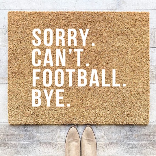 Discover Sorry Can't Football Bye Funny Football Mom Mother Coir Doormats