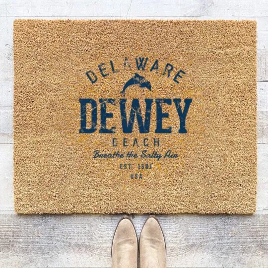Discover Vintage Dewey Beach Coir Doormats