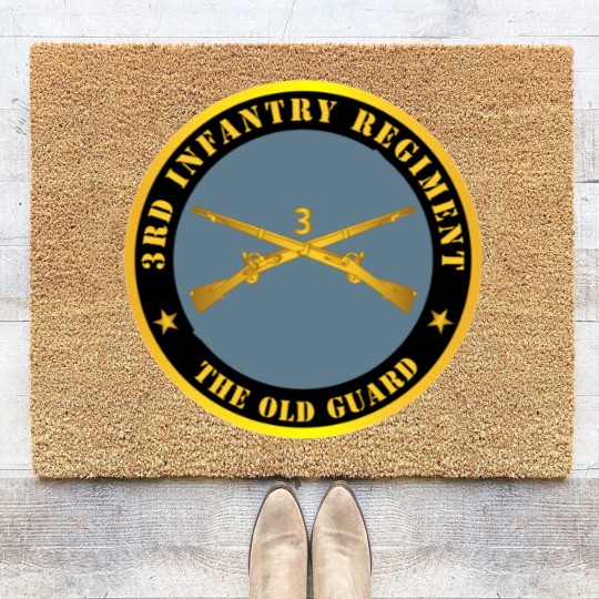 Discover 3rd Infantry Regiment The Old Guard w Inf Branch Coir Doormats