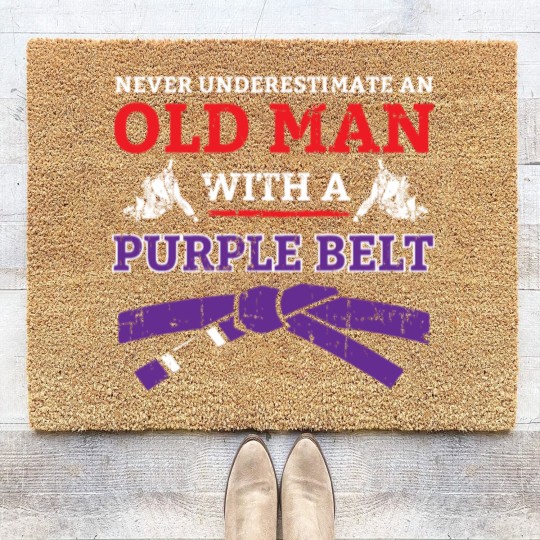 Discover Jiu Jitsu Coir Doormats Old Man Coir Doormats Purple Belt Coir Doormats Coir Doormats