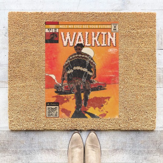 Discover Denzel Curry Walkin Coir Doormats Vintage Hip Hop 90s Retro Graphic Coir Doormats