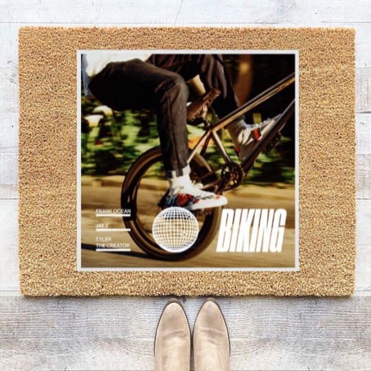 Discover Biking Frank Ocean Jay-Z Tyler The Creator Song Graphic Coir Doormats Coir Doormats