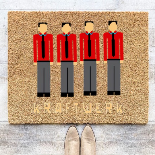 Discover Pixelated Kraftwerk Turquoise Kids Coir Doormats