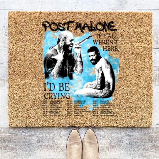 Discover Vintage Post Malone 2023 Tour Coir Doormats, Post Malone Fan Coir Doormats