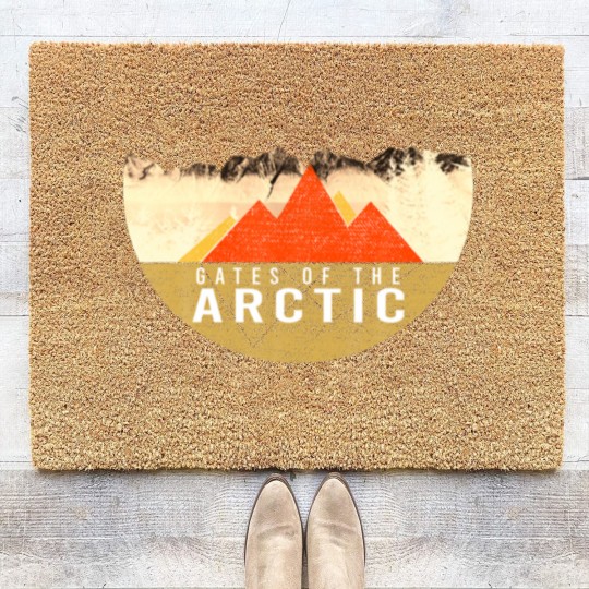 Discover Retro USA Mountain - Gates Of The Arctic National Coir Doormats