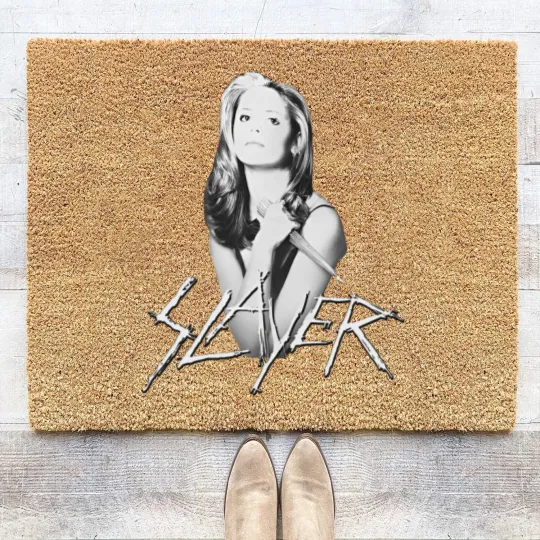 Discover Buffy Slayer Coir Doormats Vintage Style Fan Art Christmas Gift Coir Doormats