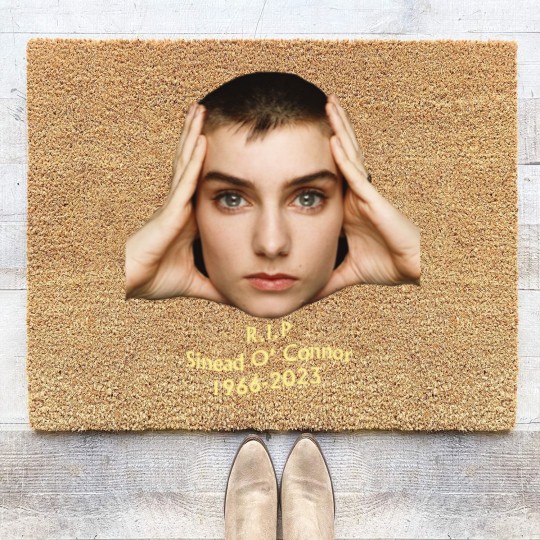 Discover RIP Sinead O'Connor Coir Doormats, Sinead O'Connor Coir Doormats, Feminist Singer Coir Doormats