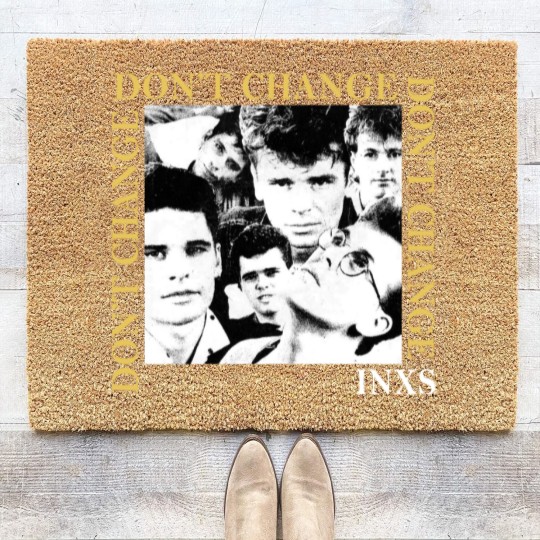 Discover Vintage INXS Dont Change Coir Doormats, 1990s X Tour Vintage Concert