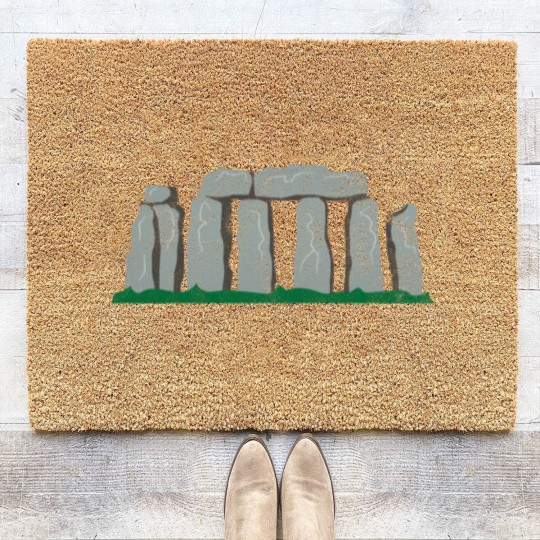 Discover stonehenge gift wiltshire temple sightseeing Coir Doormats