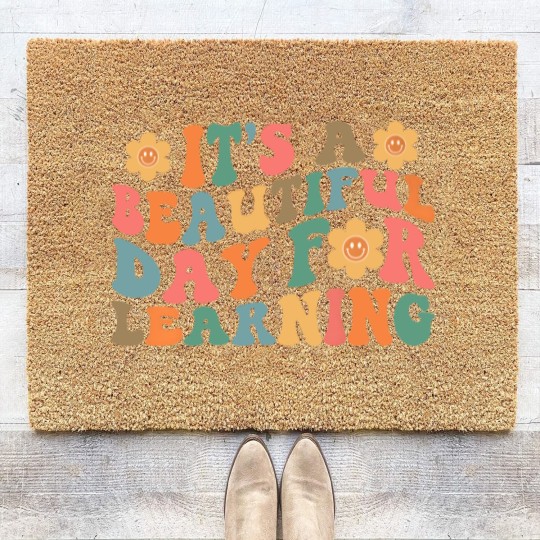 Discover It's A Beautiful Day For Learning Coir Doormats