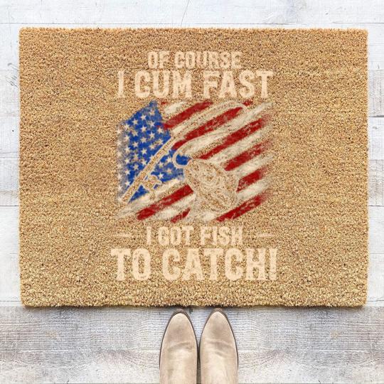 Discover Of Course I Cum Fast I Got Fish To Catch Fishing Coir Doormats