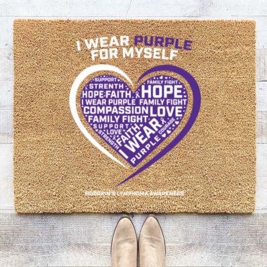 Discover Hodgkin'S Disease Purple Hodgkins Lymphoma Cancer Coir Doormats