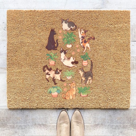 Discover Cozy michis in beige - Cat - Coir Doormats