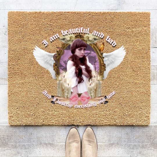 Discover Nicole Dollanganger 'Beautiful and Bad' Coir Doormats