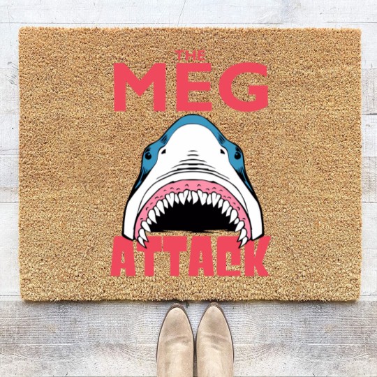 Discover the meg attack shark Coir Doormats Coir Doormats