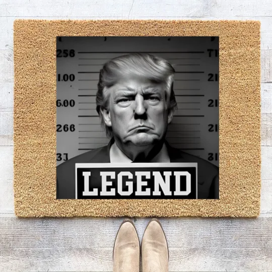Discover Donald Trump Mug Shot Legend Coir Doormats, Donald Trump Coir Doormats