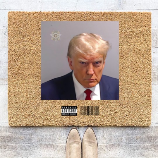 Discover Donald Trump Mugshot Coir Doormats