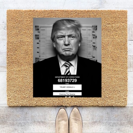 Discover Trump Mugshot Coir Doormats