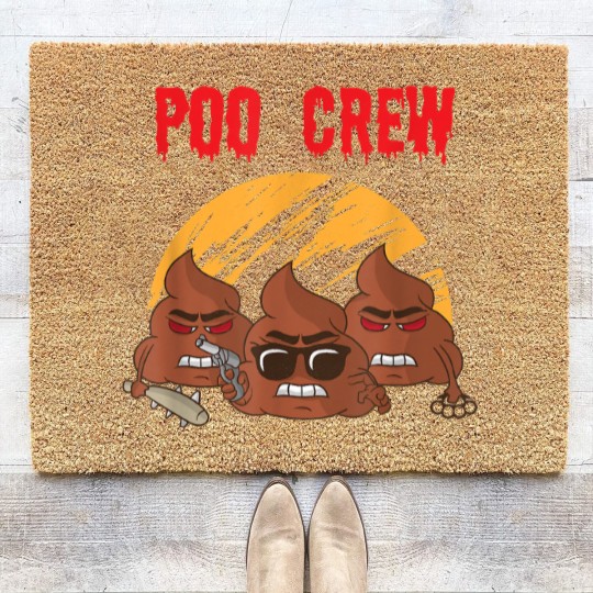 Discover Poop Poo Pile Funny Friends Colleagues Poo Crew Coir Doormats Coir Doormats