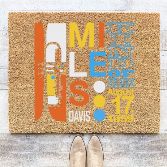 Discover Miles Davis Kind Of Blue Coir Doormats - John Coltrane - Blue Note Records