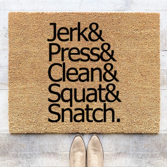 Discover jerk & press & clean & squat & snatch Coir Doormats