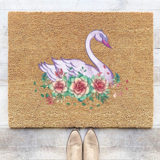 Discover Swan gift animal lover Coir Doormats