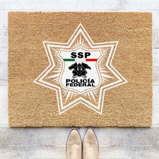 Discover SSP Policia Federal mexico Coir Doormats