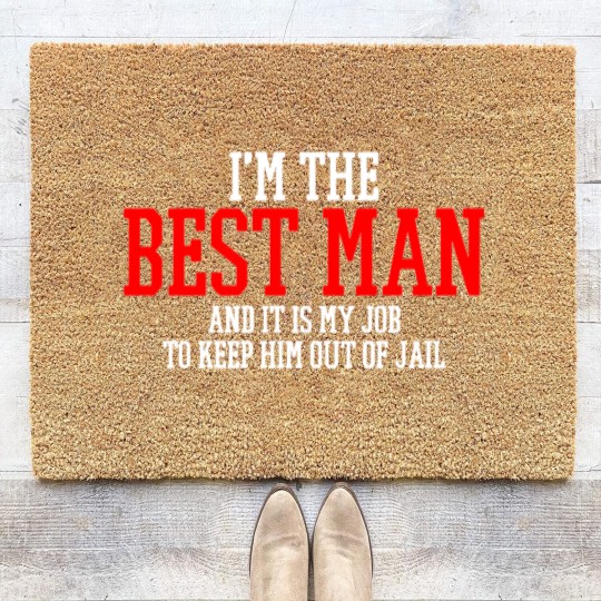 Discover Best Man Wedding Coir Doormats