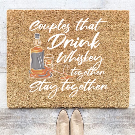 Discover Whiskey Couple Matching Coir Doormats