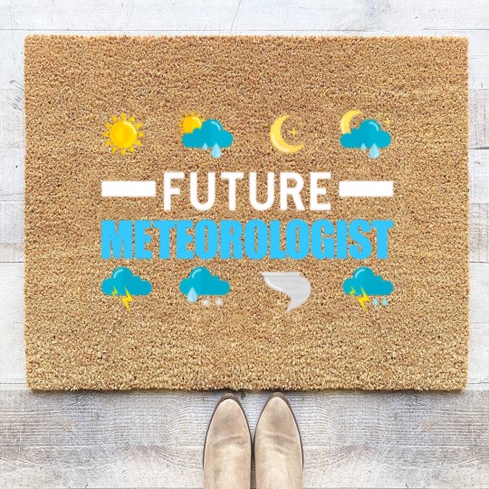 Discover Future Meteorologist Children Weather Forecaster Coir Doormats