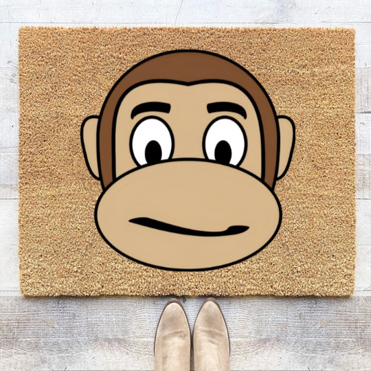 Discover Monkey Emoji - skeptical Coir Doormats