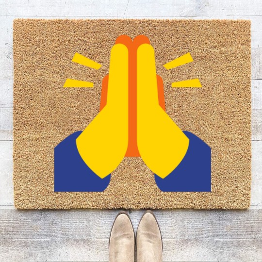 Discover Pray Emojis Coir Doormats
