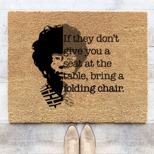 Discover Folding Chair Quote Shirley Chisholm Meme Icon Gift Coir Doormats