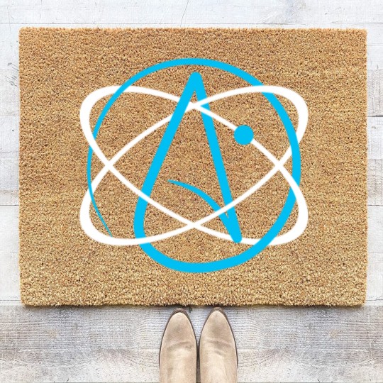 Discover Atheist Atom Logo Coir Doormats