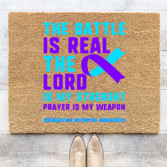 Discover Rheumatoid Arthritis Awareness Coir Doormats, The Battle Coir Doormats