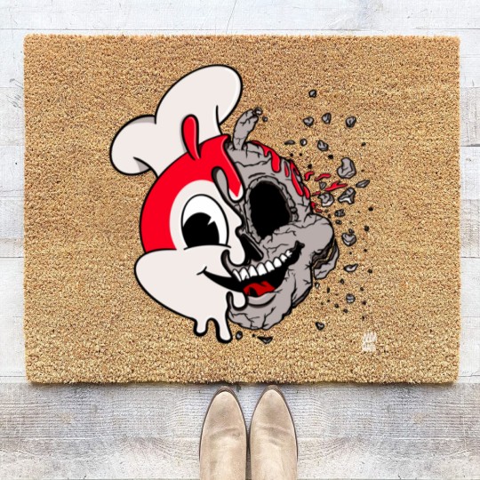 Discover JOLLIBEE ACID POPART REMIX FILIPINO GRAY Coir Doormats