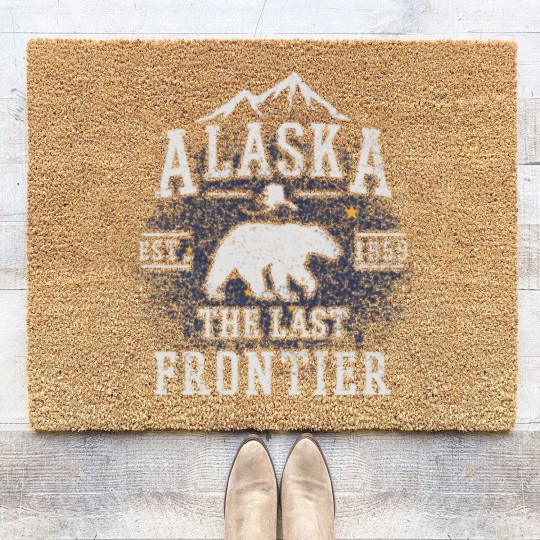 Discover Alaska The Last Frontier Coir Doormats
