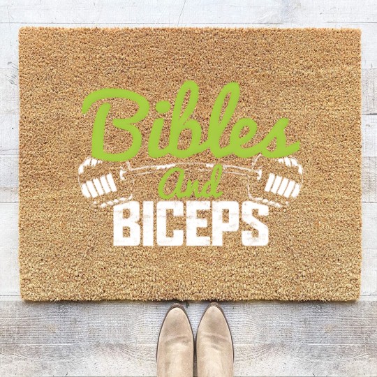 Discover BIBLES AND BICEPS Coir Doormats