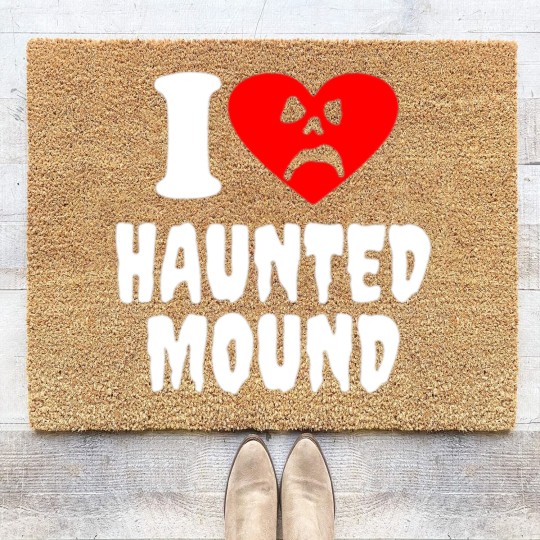 Discover I Love Haunted Mound Coir Doormats